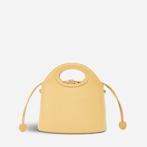 04_プリント_ジャカード_ロータス_カーキ_巾着_バケットバッグ_LD120670 04_Printed_Jacquard_Lotus_Khaki_Drawstring_Bucket_Bag_LD120670