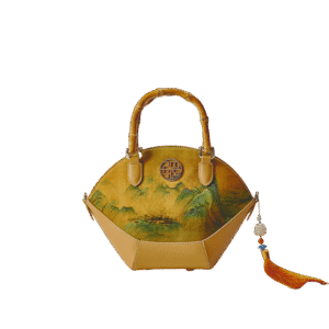 Chinese Painting Xiangyunsha Silk Tote Bag Designer Handbag