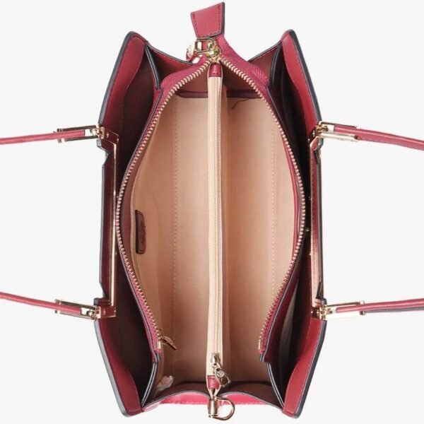 28_6_刺繍_レザー_赤_トートバッグ_マグノリア_レディース_ハンドバッグ 28_6_Sinocultural_Embroidery_Leather_Red_Tote_Bag_Magnolia_Women_s_Handbag