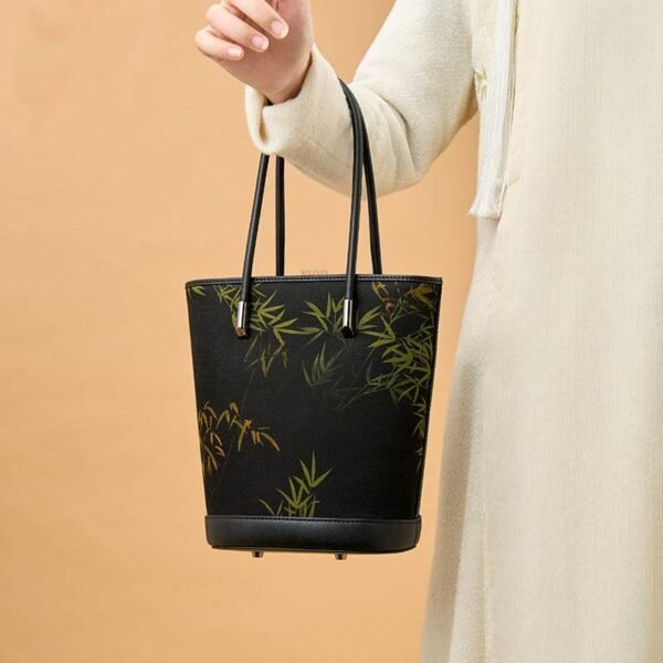5_Xiangyunsha_Silk_Bamboo_Print_Crossbody_Bucket_Bag_P110608 5_Xiangyunsha_Silk_Bamboo_Print_Crossbody_Bucket_Bag_P110608