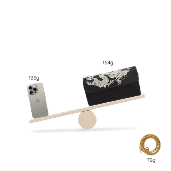 80_GD1207_Ultra-Light_Clutch_Loong_Embroidery_Black_Bag_Recycled_Fabric_154g 80_GD1207_Ultra-Light_Clutch_Loong_Embroidery_Black_Bag_Recycled_Fabric_154g