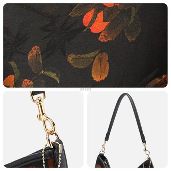 8_祥雲舎_シルク_レザー_プリント_柿_ショルダーバッグ_YS220679 8_Xiangyunsha_Silk_Leather_Printed_Persimmon_Shoulder_Bag_YS220679