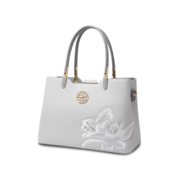 96_刺繍_レザー_グレー_トートバッグ_アザレア_レディース_ハンドバッグ_P120321 96_Embroidery_Leather_Grey_Tote_Bag_Azalea_Women_Handbag_P120321
