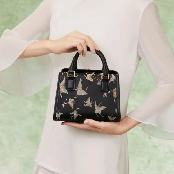 BrocadeJacquardChicBostonBagButterflyDesignJD170615-1_3 BrocadeJacquardChicBostonBagButterflyDesignJD170615-1_3