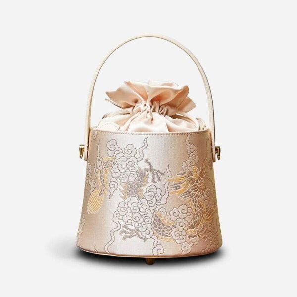 ブロケード_ジャカード_レザー_巾着_バケットバッグ_-_SinoCultural-2462821 Brocade_Jacquard_Leather_Drawstring_Bucket_Bag_-_SinoCultural-2462821