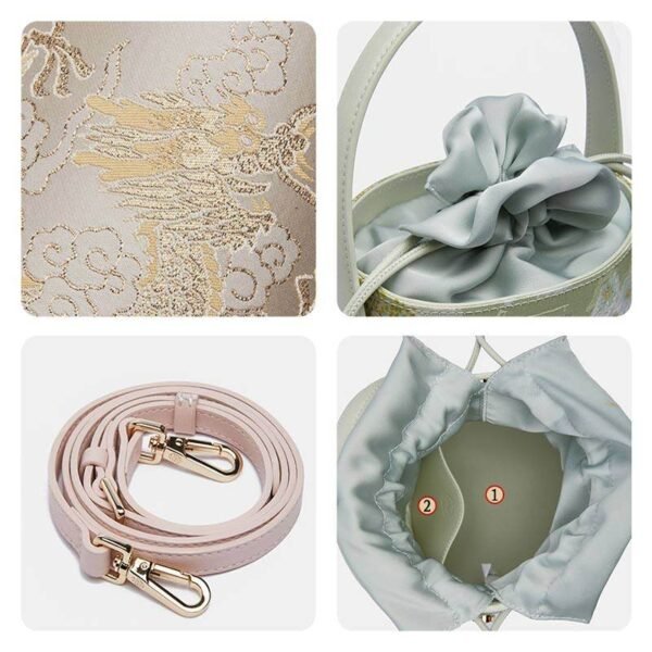 ブロケード_ジャカード_レザー_巾着_バケットバッグ_-_SinoCultural-2462896 Brocade_Jacquard_Leather_Drawstring_Bucket_Bag_-_SinoCultural-2462896