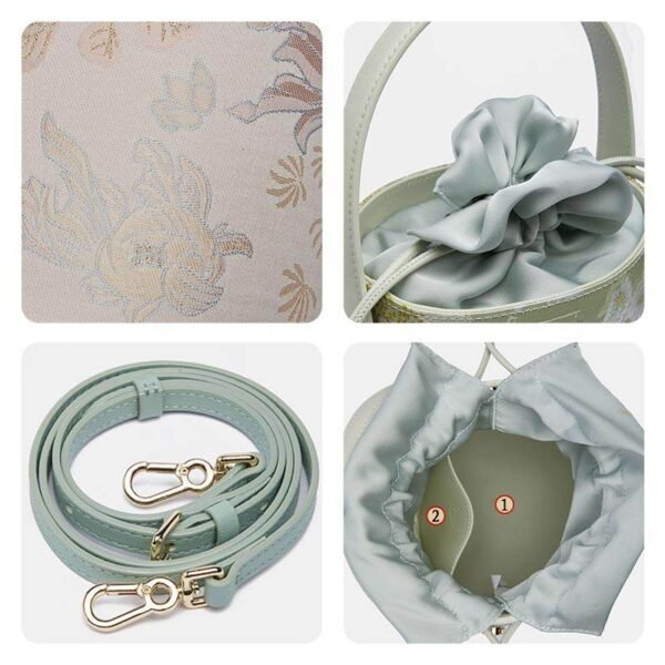 ブロケード_ジャカード_レザー_巾着_バケットバッグ_-_中文-2462977 Brocade_Jacquard_Leather_Drawstring_Bucket_Bag_-_SinoCultural-2462977