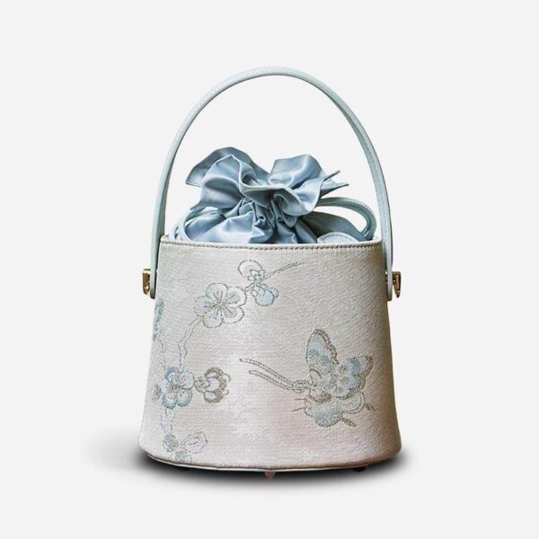 ブロケード_ジャカード_レザー_巾着_バケットバッグ_-_SinoCultural-2463001 Brocade_Jacquard_Leather_Drawstring_Bucket_Bag_-_SinoCultural-2463001