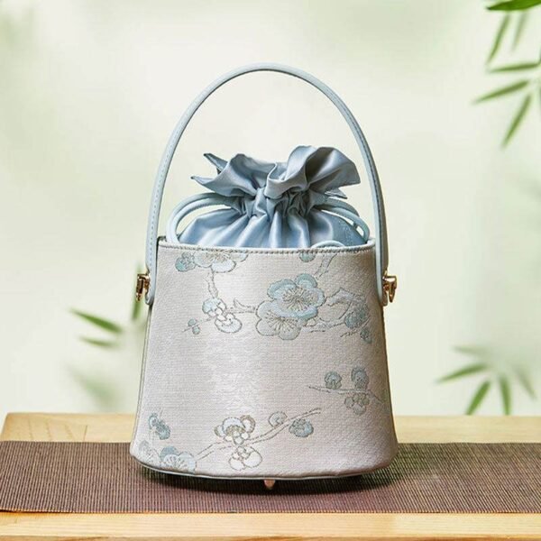 ブロケード_ジャカード_レザー_巾着_バケットバッグ_-_SinoCultural-2463014 Brocade_Jacquard_Leather_Drawstring_Bucket_Bag_-_SinoCultural-2463014