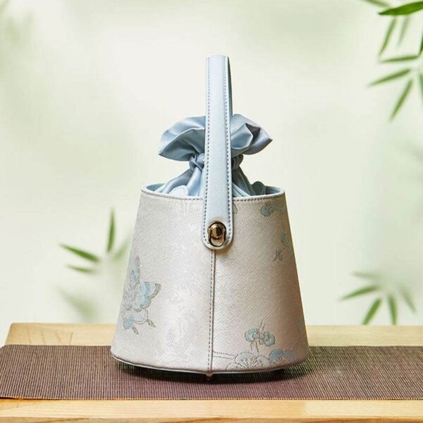 ブロケード_ジャカード_レザー_巾着_バケットバッグ_-_中文-2463036 Brocade_Jacquard_Leather_Drawstring_Bucket_Bag_-_SinoCultural-2463036