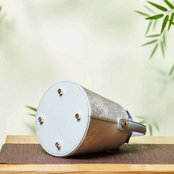 ブロケード_ジャカード_レザー_巾着_バケットバッグ_-_中文-2463049 Brocade_Jacquard_Leather_Drawstring_Bucket_Bag_-_SinoCultural-2463049