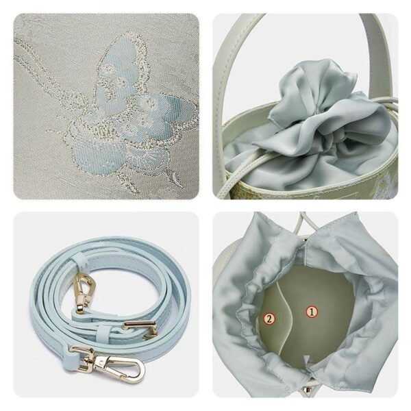 ブロケード_ジャカード_レザー_巾着_バケットバッグ_-_中文-2463060 Brocade_Jacquard_Leather_Drawstring_Bucket_Bag_-_SinoCultural-2463060