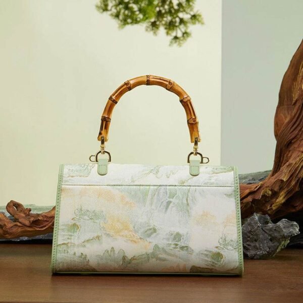 中国風_桑_シルク_竹_ハンドバッグ_-_中文-2468212 Chinese_Style_Mulberry_Silk_Bamboo_Handle_Handbag_-_SinoCultural-2468212