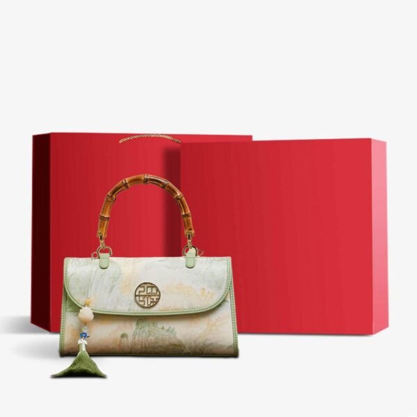 中国風_桑_シルク_竹_ハンドバッグ_-_中文-2468245 Chinese_Style_Mulberry_Silk_Bamboo_Handle_Handbag_-_SinoCultural-2468245