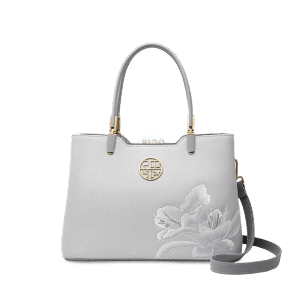 刺繍_レザー_グレー_トートバッグ_アザレア_レディース_ハンドバッグ_P120321_5 Embroidery_Leather_Grey_Tote_Bag_Azalea_Women_Handbag_P120321_5