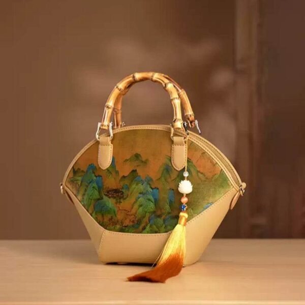 O1CN_中国_絵画_祥雲社_シルク_トートバッグ_デザイナー_ハンドバッグ O1CN_Chinese_Painting_Xiangyunsha_Silk_Tote_Bag_Designer_Handbag