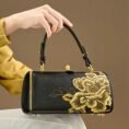 P110149_Embroidery_Leather_Chain_Barrel_Bag_Royal_Gold_Peony_Luxury_Handbag_5