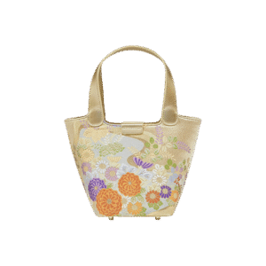 Embroidery Exquisite Floral Luxe Gold Basket Bag