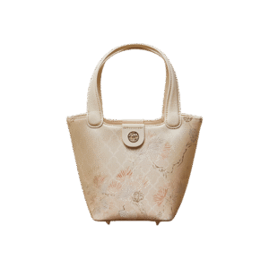 Mulberry Silk Leather Exquisite Jacquard Basket Bag