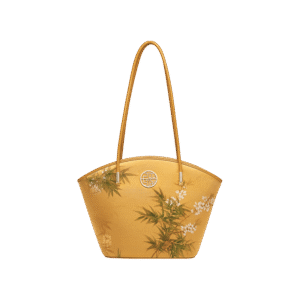 Mulberry Silk Handcrafted Bamboo Yellow Tote Bag