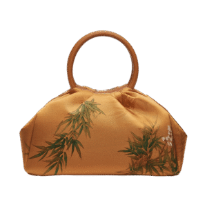 Mulberry Silk Chinese Style Yellow Bamboo Handbag