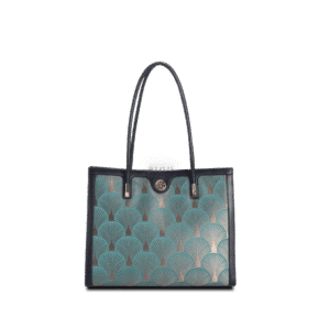 Embroidery Leather Elegant Single Shoulder Tote Bag with a Pocket