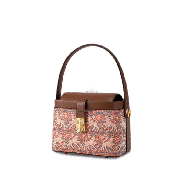 Shu_Brocade_Bag_Side_Profile_Adjustable_Leather_Strap_Structured_Silhouette Shu_Brocade_Bag_Side_Profile_Adjustable_Leather_Strap_Structured_Silhouette