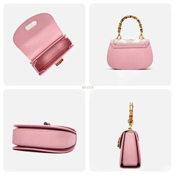 ソン-ブロケード-ピンク-マルベリー-シルク-ハンドバッグ-バンブーハンドル-詳細-構造 Song-Brocade-Pink-Mulberry-Silk-Handbag-Bamboo-Handle-Details-Construction