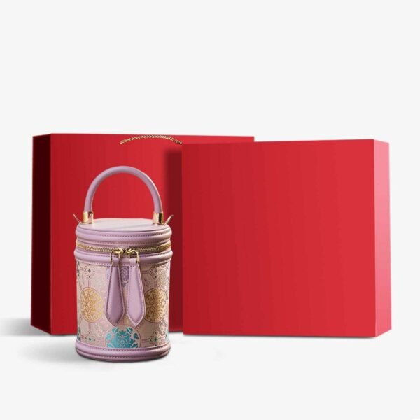 歌_ブロケード_レザー_バケット_シリンダー_バッグ_-_中文-2483272 Song_Brocade_Leather_Bucket_Cylinder_Bag_-_SinoCultural-2483272
