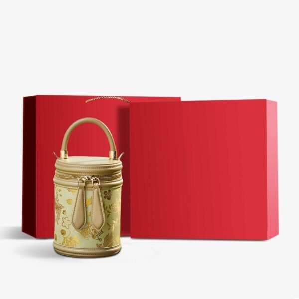 歌_ブロケード_レザー_バケット_シリンダー_バッグ_-_中文-2483343 Song_Brocade_Leather_Bucket_Cylinder_Bag_-_SinoCultural-2483343