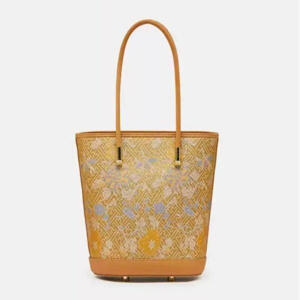 歌_ブロケード_桑_シルク_トート_バケツバッグ_-_中文-2483528 Song_Brocade_Mulberry_Silk_Tote_Bucket_Bag_-_SinoCultural-2483528