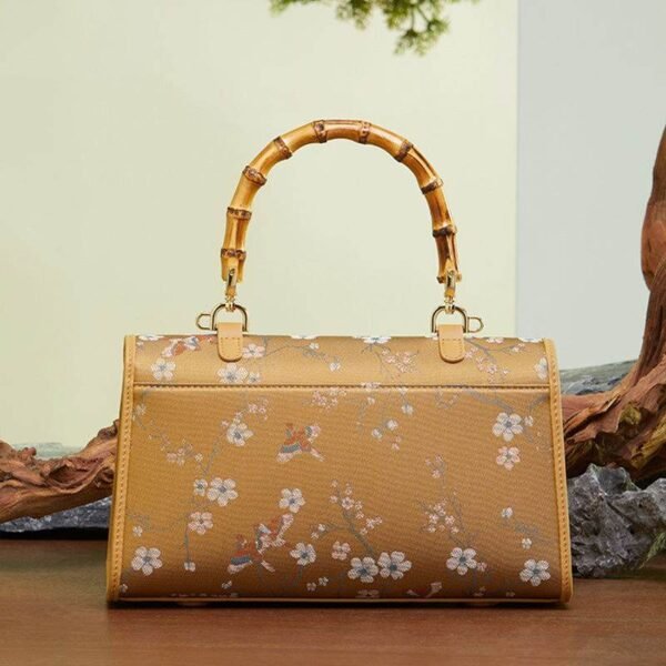 宋_ブロケード_絹_竹_ハンドバッグ_中文2483709 Song_Brocade_Silk_Bamboo_Handle_Handabag_-_SinoCultural-2483709