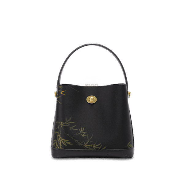 YS120757_Xiangyunsha_Silk_Bamboo_Print_Crossbody_Bucket_Bag_YS120757 YS120757_Xiangyunsha_Silk_Bamboo_Print_Crossbody_Bucket_Bag_YS120757