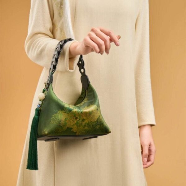 e0_Fragrant_Cloud_Silk_Dark_Green_Mulberry_Silk_Shoulder_Bag_-_SinoCultural e0_Fragrant_Cloud_Silk_Dark_Green_Mulberry_Silk_Shoulder_Bag_-_SinoCultural