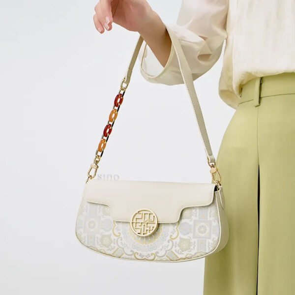 model-carrying-octagonal-brocade-bag-arm-crook model-carrying-octagonal-brocade-bag-arm-crook