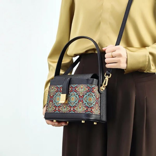 model-wearing-song-brocade-bag-crossbody model-wearing-song-brocade-bag-crossbody