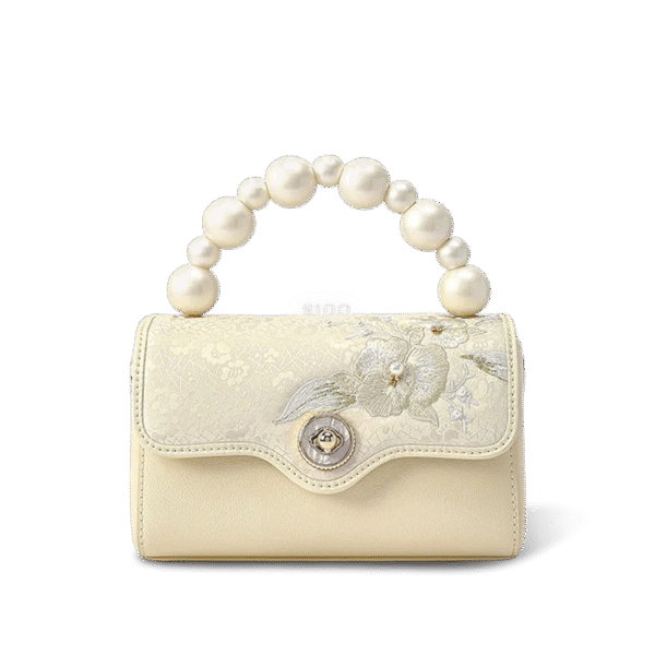 オーキッド・バタフライ刺繍シルク・ハンドバッグ・フロント orchid-butterfly-embroidered-silk-handbag-front