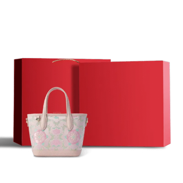 シュウ・ブロケード・クロスボディバッグ・レッド・ギフトボックス shu-brocade-crossbody-bag-red-gift-box