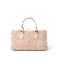 song-brocade-leather-handbag-pink-gold-dingsheng-motif-front-view