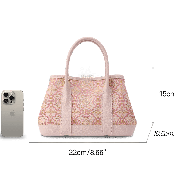song-brocade-pink-dingsheng-crossbody-bag-dimensions-diagram song-brocade-pink-dingsheng-crossbody-bag-dimensions-diagram